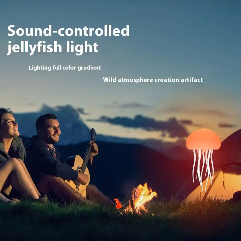 LED Jellyfish Mood Lamp – Smart, Portable Night Light for Bedside or Desk